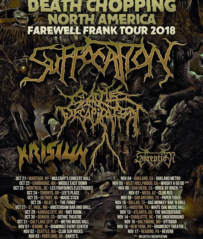 Suffocation tour poster